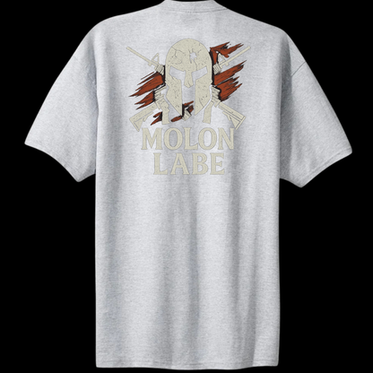 Molon Labe Spartan Tee – Ash Gray