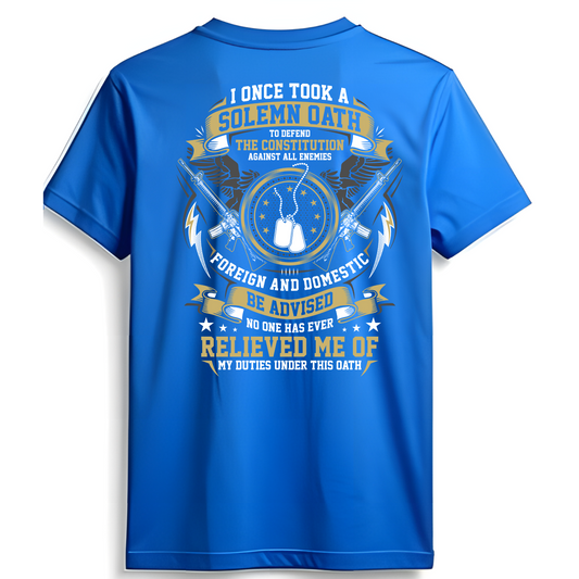Solemn Oath Patriotic Tee – Royal Blue