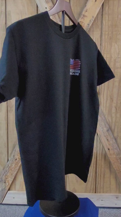 Freedom Vertical Flag Tee – Black
