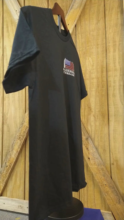 Rise Up American Flag Tee – Black